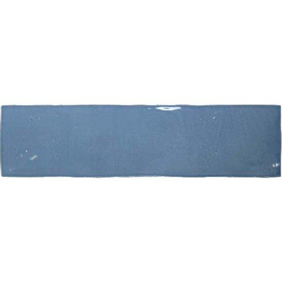 SAMPLE Ceralto Tavola Core Wandtegel 6x25cm 10mm witte scherf Bleu Lumiere