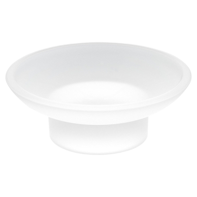 Tesa Service Insert de réserve pour porte-savon Ekkro Hukk Loxx Luup Moon 11.5x14x14cm sans vis verre satiné blanc
