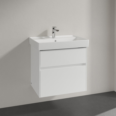 Villeroy & Boch Collaro wastafelonderkast 60.4x54.6cm 2 lades Glossy white