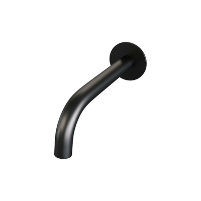 Brauer Black Edition Baduitloop - gebogen uitloop 20cm - rozet - mat zwart