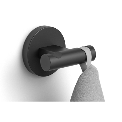 Zack SCALA Handdoekhaak - 7x6x6cm - dubbel - zwart