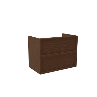 Saniclass Holz Frame Meuble sous lavabo - 80x45x60cm - 2 tiroirs - noyer pur