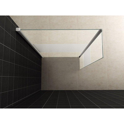 Wiesbaden paroi latérale + profil d'angle 400x2000 10mm NANO verre partiellement dépoli