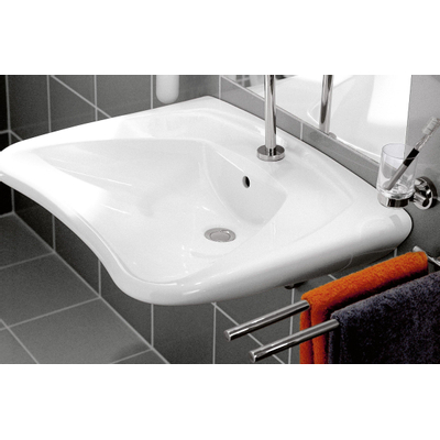 Villeroy & Boch Omnia Vita wastafel met kraangat en overloop 60x49cm ceramic+ wit