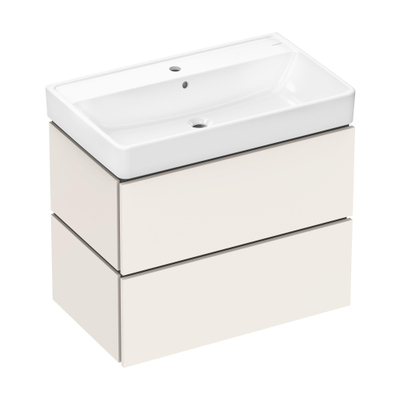 Hansgrohe Xilesa E meubelset 2la 780x470 met Xanuia wastafel 800 SandMattBeige