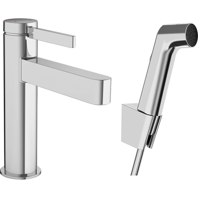 Hansgrohe Finoris 1-gr wastafelkraan 110 met bidet handdouche en doucheslang 160cm chroom