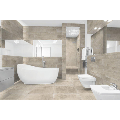 Terravito Givella wand- en vloertegel - 90x90cm - 10mm - Vierkant - gerectificeerd - Betonlook - Beige mat