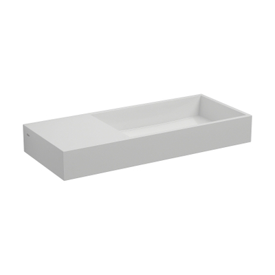Clou Mini Wash Me fontein 56x24cm links mineraalsteen Wit