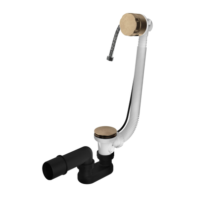 Hotbath Mate trop-plein de baignoire allongé avec combinaison de remplissage laiton vieilli