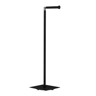 Smedbo Outline Lite Porte-papier toilette 61.5cm avec porte rouleau de réserve carré Inox noir mat