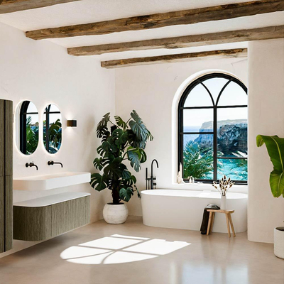 MONDIAZ THOR 130cm meuble de salle de bains arrondi gauche + droite couleur Shadow avec 1 tiroir et 2 portes. Vasque suspendue CLOUD Double sans trou de robinet couleur Talc.