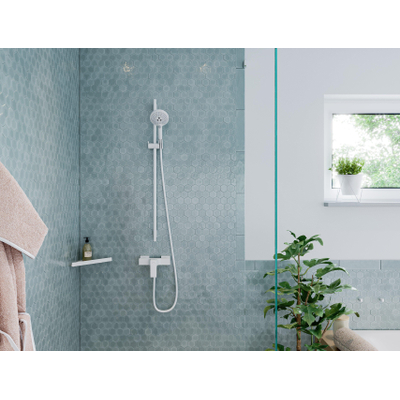 Hansgrohe Metropol Eengreeps douchemengkraan - opbouw - met rechte greep - mat zwart