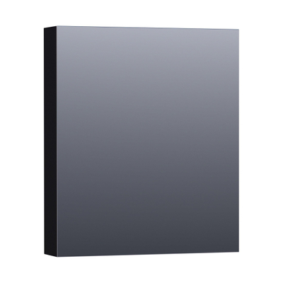 BRAUER Dual Spiegelkast - 60x70x15cm - 1 rechtsdraaiende spiegeldeur - MDF - mat zwart