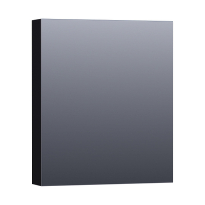 BRAUER Impress Deluxe spiegelkast – 59x70x15 cm – LED-verlichting – rechtsdraaiende – Zwart mat