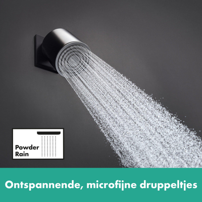 Hansgrohe Pulsify s - hoofddouche 10.5cm - 1jet green - zonder arm - ecosmart - mat zwart
