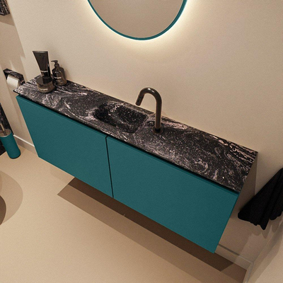 MONDIAZ TURE-DLUX meuble WC 120 cm Smag. EDEN lavabo Lava position centrale. Avec 1 trou de robinet.