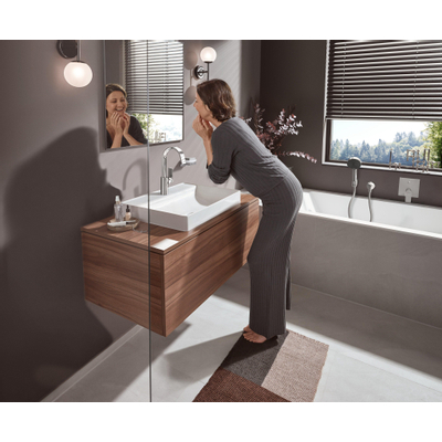 Hansgrohe vivenis mitigeur monocommande de lavabo 210 avec bec orientable et tirette pop-up noir mat