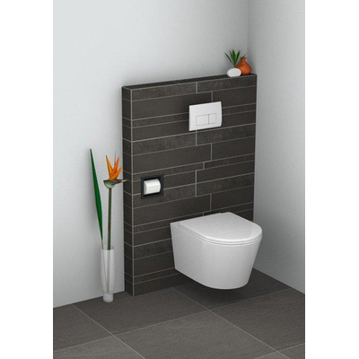 Wiesbaden inbouw-toiletrolhouder mat zwart