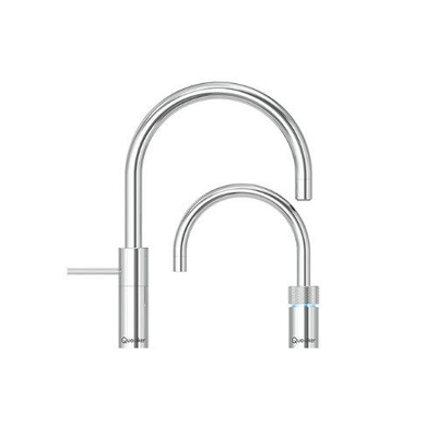 Quooker BE Nordic Round Twintaps - bec pivotant - Réservoir Combi - Eau chaude / bouillante - Chromé