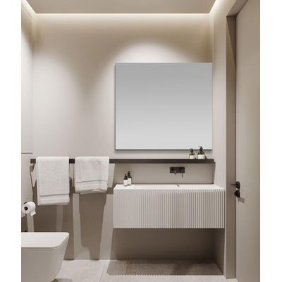 FugaFlow Eccelente Arredo Miroir - 80x70cm - sans éclairage - à poser horizontalement et verticalement - sans cuivre