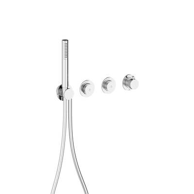 Crosswater Module MRPO Push 2 robinet encastré - douche - avec douchette à main - chrome