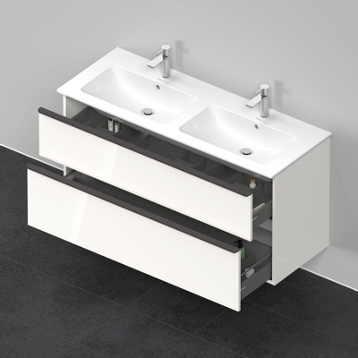 Duravit D-Neo wastafelonderkast 128x62.5x46.2cm 2 lades wit Hoogglans