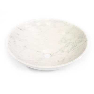 FugaFlow Efficiente Arredo Vasque à poser 42x42x13cm Rond pierre naturelle marbre