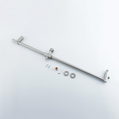 FugaFlow Eccelente Accessoire Barre de douche coulissante avec coude mural intégré - 90cm - Acier inoxydable brossé PVD (Acier inoxydable)