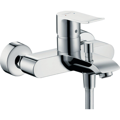 Hansgrohe Metris Mitigeur bain avec inverseur et raccords chrome