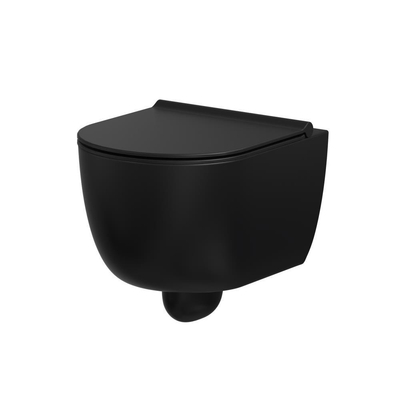 Xenz Gio abattant WC - forme D - softclose - déclipsable - ebony mat (noir)