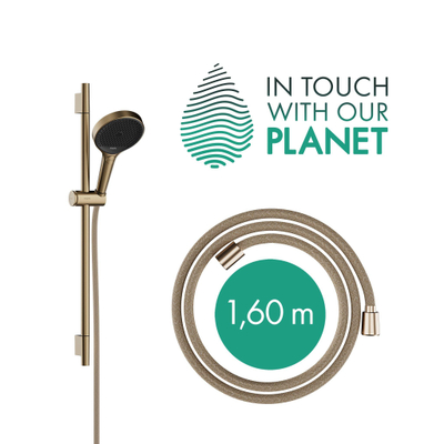 Hansgrohe Rainfinity ensemble de douche 130 3jets barre coulissante 65cm larg. bronze