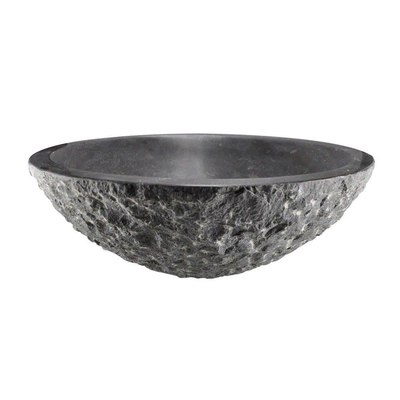 Wiesbaden Raw vasque ronde martelée 42x14 cm pierre dure adoucie