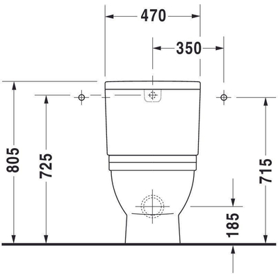 Duravit Starck 3 Duoblokpot - diepspoel PK Big - zonder reservoir - 42x74cm - wit