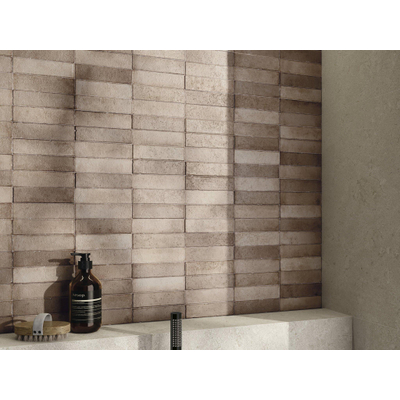 Terravito Savina Carrelage mural céramique - 40x120cm - 10.8mm - Nut