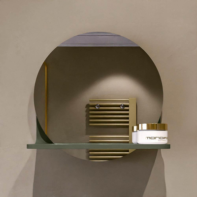 Mondiaz SPOT Miroir de salle de bain - rond 30cm - plan de miroir - couleur Armée