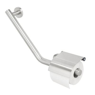 Tiger Boston Comfort en Safety Wandbeugel met toiletrolhouder RVS geborsteld Links 40.4x24.1x8cm SHOWROOMMODEL