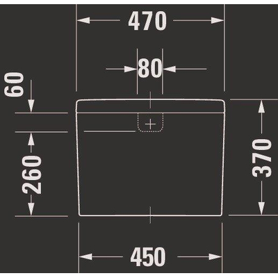 Duravit Starck 3 Reservoir - 470x370x200mm - dualflush inc/binnenw - wit