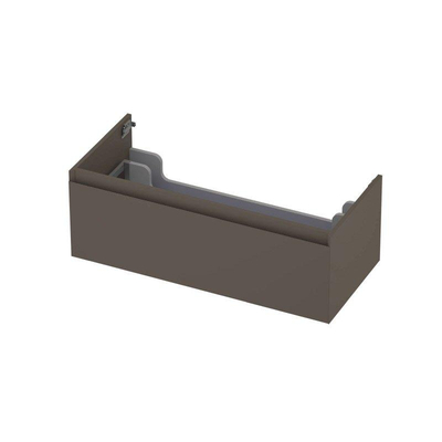 INK Wastafelonderkast - 100x45x35cm - 1 lade - greeploos - MDF lak - Mat taupe