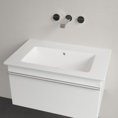 Villeroy & Boch venticello meubelwastafel - 800x500mm - met kraangat - met overloop CeramicPlus - White Alpine (glans wit)