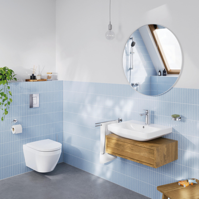 GROHE Euro Ceramic wastafel - 55x44x15.6cm - 1 kraangat - met overloop - wit
