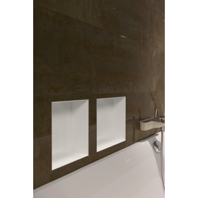 Looox Colour BoX niche encastrée - 30x30x10cm - acier inoxydable blanc mat