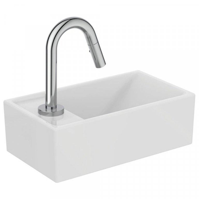 Ideal standard Tempo ensemble Lave-mains céramique 37x21cm trou de robinet gauche blanc