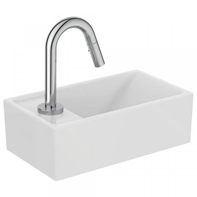 Ideal Standard Tempo pack lave-mains – 37 x 21 x 12 cm – céramique blanche – perçage à gauche – robinet chromé