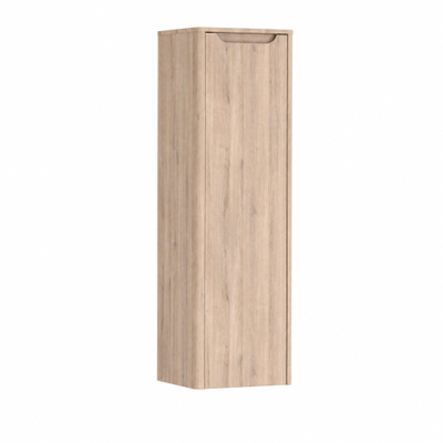 H&R badmeubelen Juice Hoge Kast - 40x35x130cm - met ronde hoeken - 1 deur - linksdraaiend - rockford oak