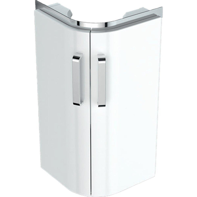 Geberit Renova compact meuble bas pour lavabo d'angle avec 2 portes 42.5x60.4x33cm blanc