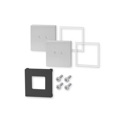 Zack Carvo Wandhouder - voor lijmbevestiging - 4.2x4.2cm - geborsteld RVS
