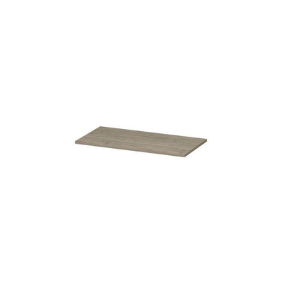 INK Topdeck Wastafelblad - 80x40x2cm - tbv onderkast - MFC - Greige eiken