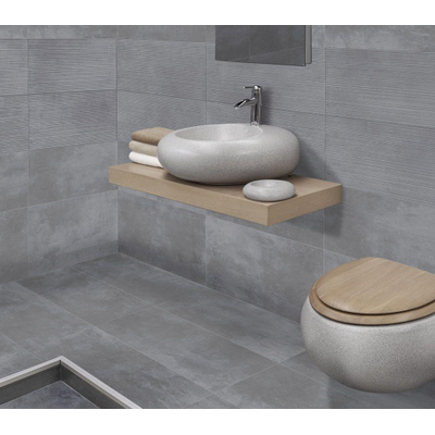 ÉCHANTILLON Terravito Davano carreau mural et de sol - 30x60cm - Rectangle - 9mm - rectifié - aspect béton - Loft Grey