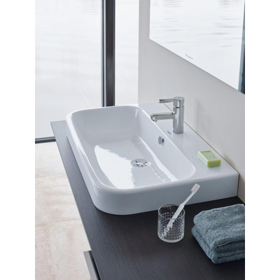 Duravit Happy d.2 lavabo 80x50.5cm 1 trou de robinet avec trop-plein blanc