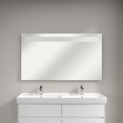 Villeroy & Boch More to see 14 More To See spiegel - met geïntegreerde LED verlichting horizontaal - 3 voudig dimbaar - 130x75x4.7cm - glans zilver